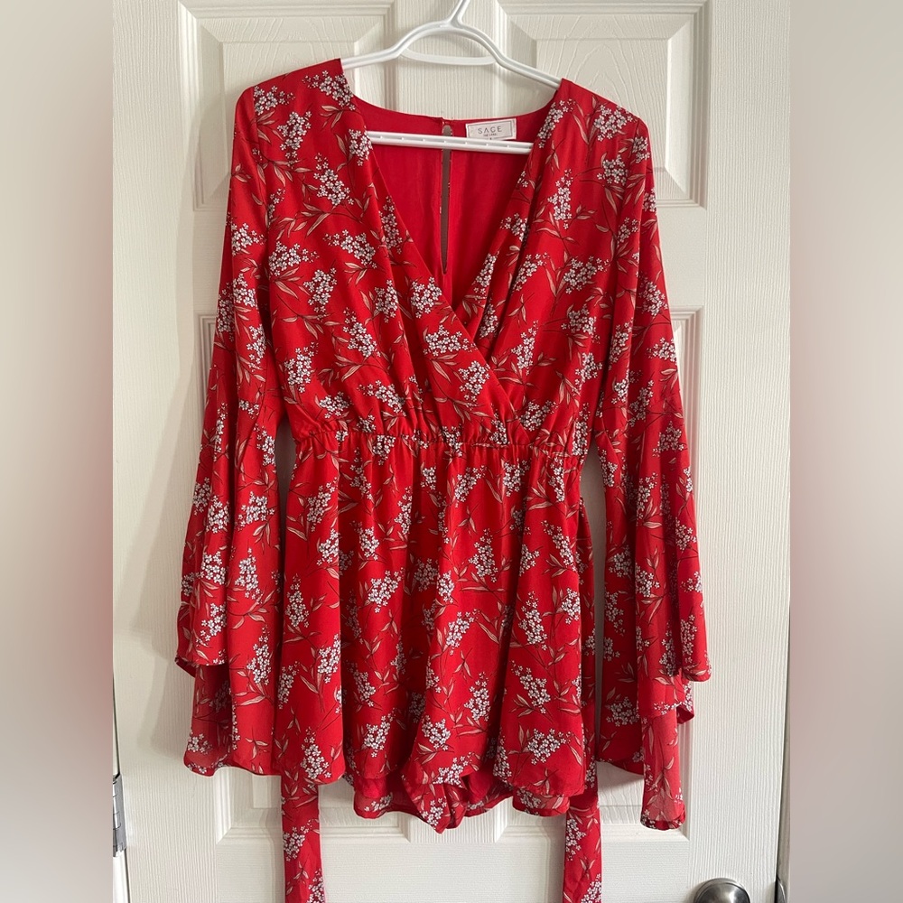 Sage the Label Red Romper